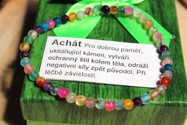 Achat farebný dámske náramky z minerálov a kameňov