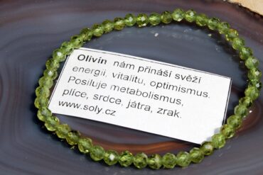 Olivín dámske náramky z minerálov a kameňov
