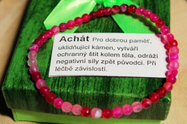 Achát růžový dámske náramky z minerálov a kameňov