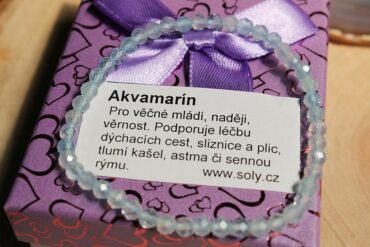 Akvamarín fazetovaný dámske náramky z minerálov a kameňov