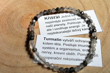 Krysťál turmalin dámske náramky z minerálov a kameňov