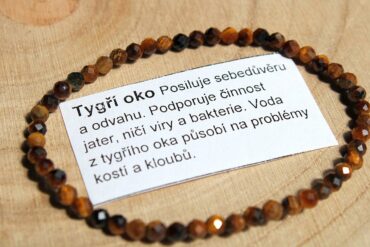 Tygie oko náramok z minerálov a kameňov