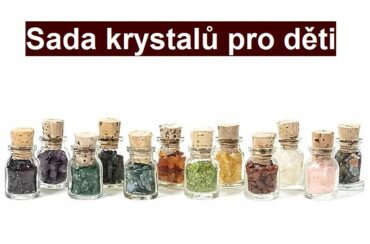 Sada pre děti 12 darčekových fľaštičiek s drahými kameňmi